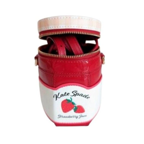 Kate Spade Red Strawberry Jam Jar Crossbody Bag | Gold Hardware - Picture 3 of 8